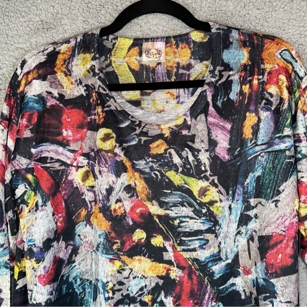 Et' Lois Abstract Art-to-Wear Multi-Color Pullover Tunic - Picture 2 of 11